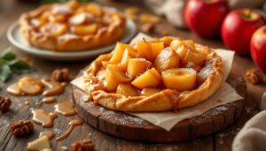 Entre tarte tatin et pizza, ce dessert caramélisé aux pommes est une vraie pépite sucrée à partager