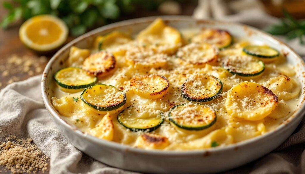 Ultra fondant, ultra rapide : ce gratin de saison combine courgettes et ravioles à merveille
