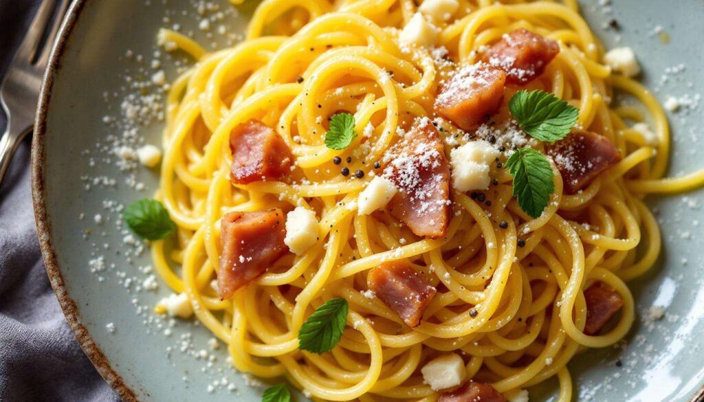 Un plat chaud, fondant et crémeux : la courge spaghetti à la carbonara de ma grand-mère régale autant qu’elle surprend