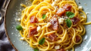Un plat chaud, fondant et crémeux : la courge spaghetti à la carbonara de ma grand-mère régale autant qu’elle surprend