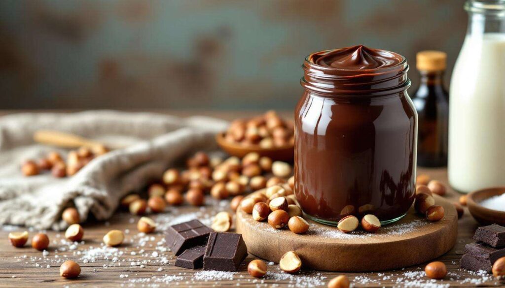 Chocolat noir, noisettes grillées, et lait entier : la pâte à tartiner maison qui fait fondre les enfants et parents
