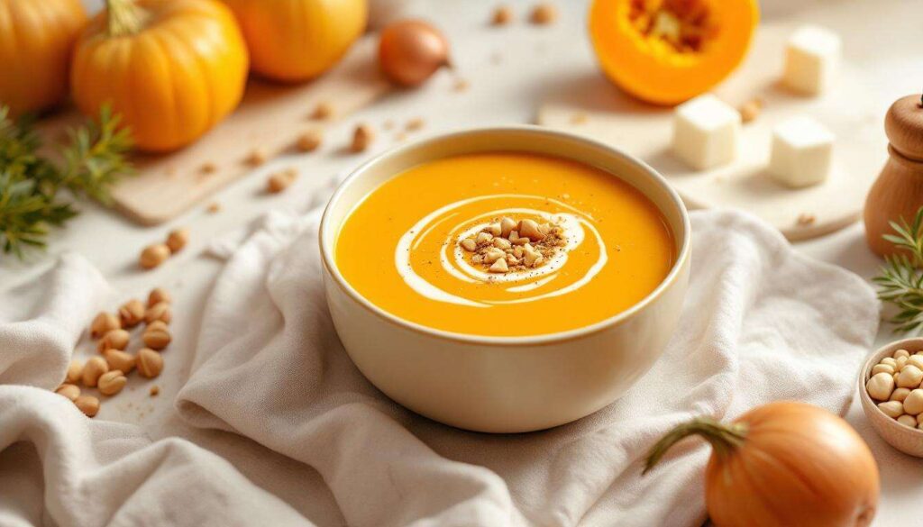 Mon secret pour un velouté de potimarron ultra réussi ? Sa petite touche de noisettes qui régale