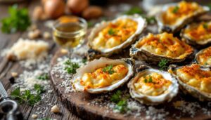 Huîtres gratinées : la recette minute qui leur donne un crémeux irrésistible pour un apéro de fête savoureux