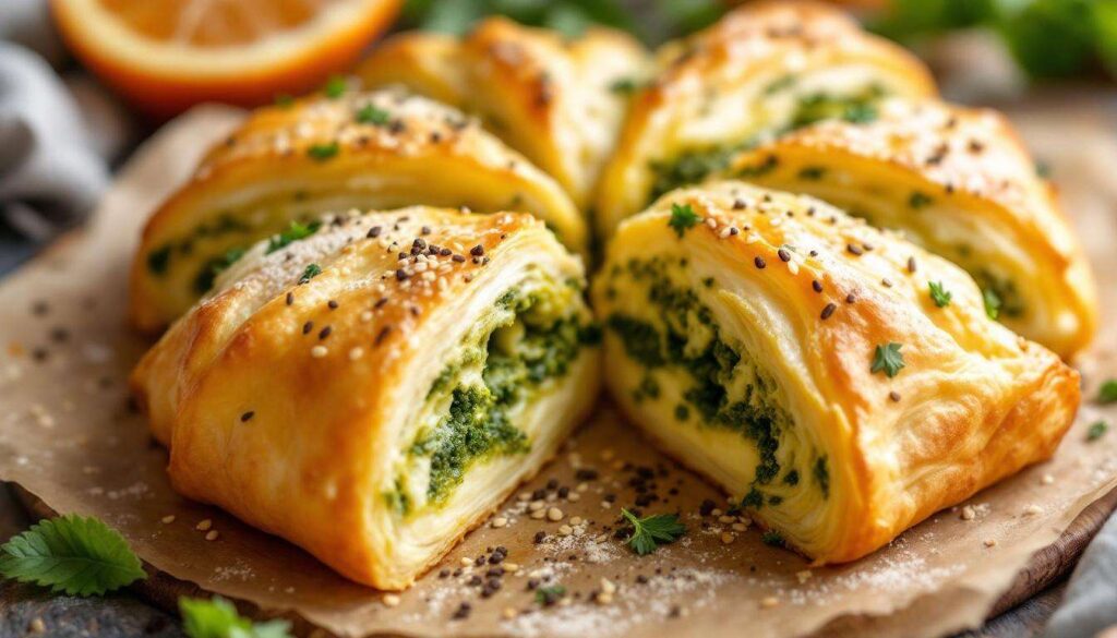 Soleil feuilleté pesto-mozza : ça part avant même d’arriver sur la table