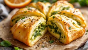 Soleil feuilleté pesto-mozza : ça part avant même d’arriver sur la table